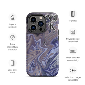 Berry Blues Tough iPhone Case