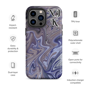 Berry Blues Tough iPhone Case