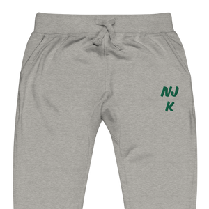 Green NJK Unisex Embroidered Fleece Sweatpants