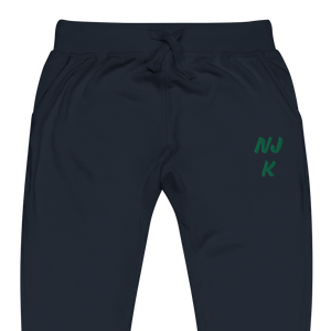 Green NJK Unisex Embroidered Fleece Sweatpants