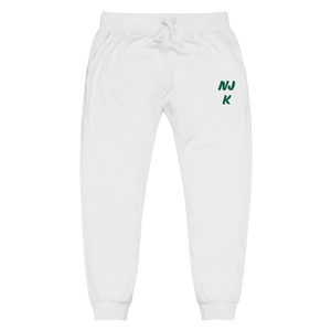 Green NJK Unisex Embroidered Fleece Sweatpants