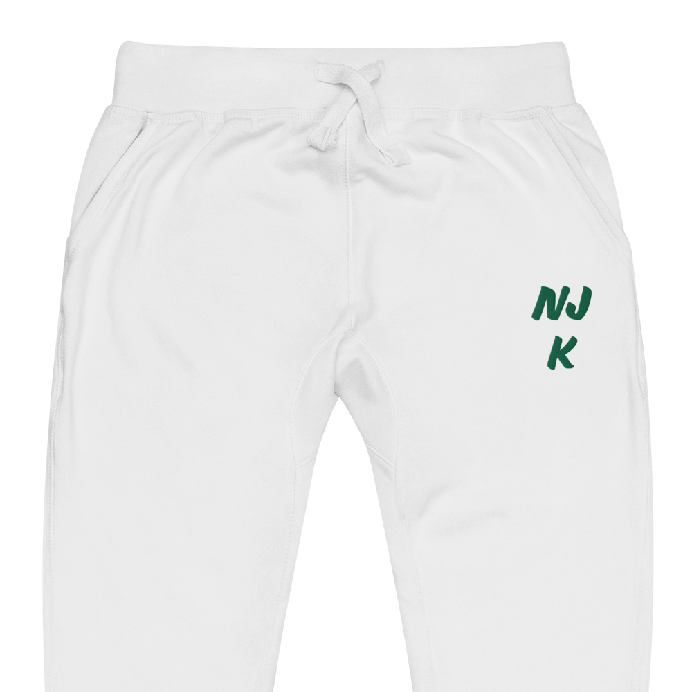 Green NJK Unisex Embroidered Fleece Sweatpants