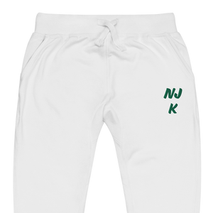 Green NJK Unisex Embroidered Fleece Sweatpants