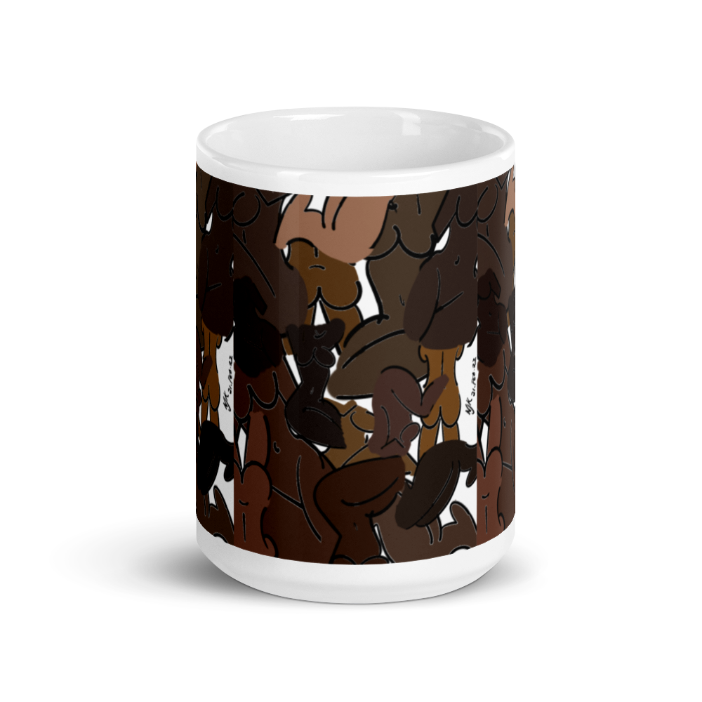 Bawdy Awdy Ody White glossy mug