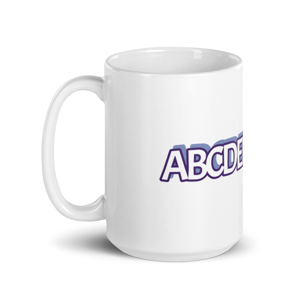 ABC's White Glossy Mug